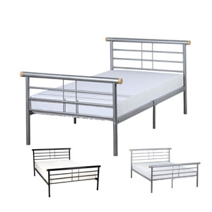 , Gemini, 3FT Single Metal Bedstead -