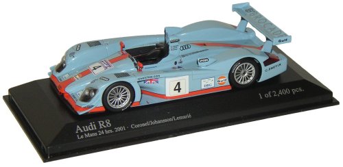 1:43 Minichamps Audi R8 Other Motorsport 2001 - Ltd Ed 2-400 pcs - Johansson/Coronel/Lemarie