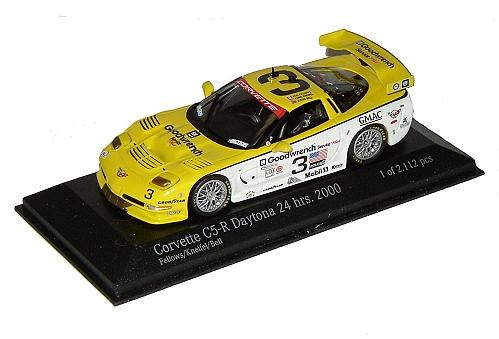 1:43 Minichamps Chevrolet Corvette C5R 24hrs Daytona 2000 - Fellows/Kneifel/Bell