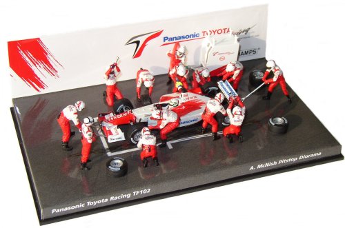 1:43 Minichamps Toyota Panasonic TF102 Pitstop Diorama - A.McNish