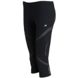 NEW BALANCE Fitted Ladies Capri , XS, BLACK