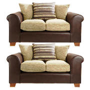 Camberley regular sofas, chocolate