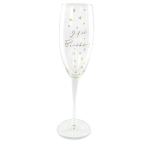 Birthday Diamante Champagne Glass