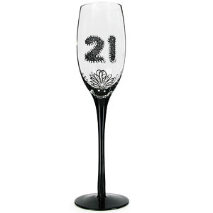 Birthday French Lace Style Champagne Glass