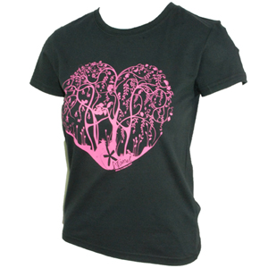 Ladies Animal Aksi Crew Printed T-Shirt. Black