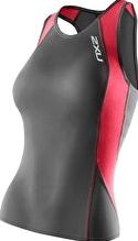 2Xu, 1294[^]247979 Womens Perform Tri Singlet - Charcoal and Coral