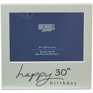 Birthday Satin Silver Photo Frame