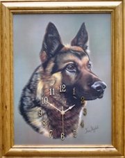 German Shepherd clock