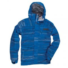 Mens 686 Command Jacket Cyan Fragment Stripe