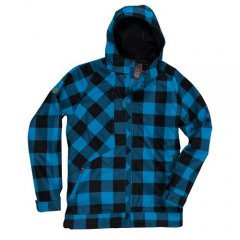 Mens 686 Kr3w Lumberjack Softshell Cyan Plaid