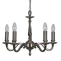 5SN - 5 Light Nickel Hanging Light