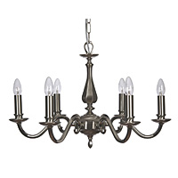 6SN - 6 Light Nickel Hanging Light