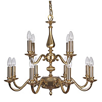 84SG - 12 Light Brass Hanging Light