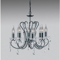 8 8BC - 8 Light Black Chrome Hanging Light