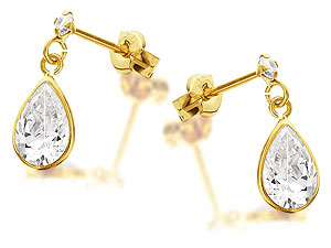 And Cubic Zirconia Tear Drop Earrings