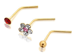 Crystal Three Nose Stud Set - 074555