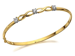 Cubic Zirconia Double Kiss Bangle -