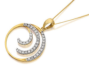 Diamond Catherine Wheel Pendant And