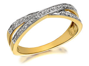 Diamond Crossover Ring 10pts - 048087