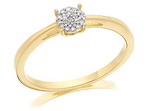 Diamond Micropav Cluster Ring - 046004