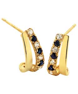 Double Bar Sapphire Studs