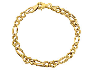 Figaro Twist Bracelet 7.5` - 077402