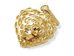 Filigree Heart Solid Charm 073704