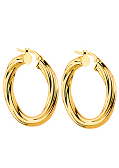 Medium Twist Hoop Earrings