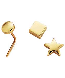 Set of 3 Nose Studs