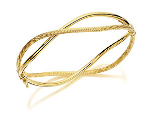 Textured And Plain Bangle - 078474