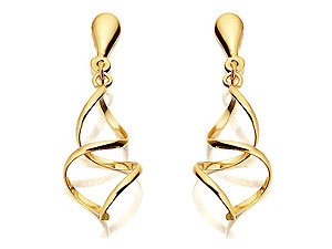 Twisted Double Spiral Drop Earrings