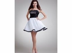 Strapless Backless Beading Short-length