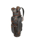 Black Calf Leather Golf Bag