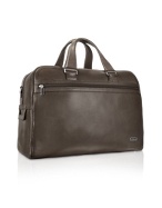 Pebbled Leather Multipocket Boston Bag