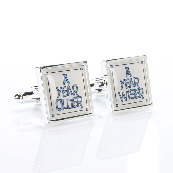 A Year Older A Year Wiser Cufflinks Engraved