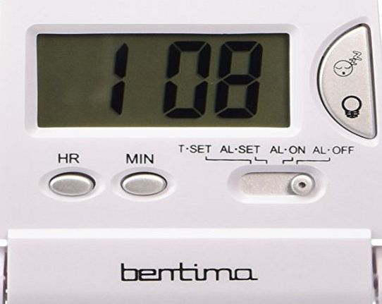 Acctim 13352 Mini LCD Flip Alarm Clock Pearl