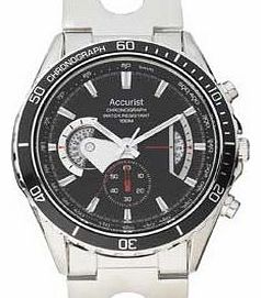 Mens Black Dial Chronograph Bracelet