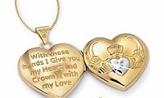 9ct Gold Claddagh Locket