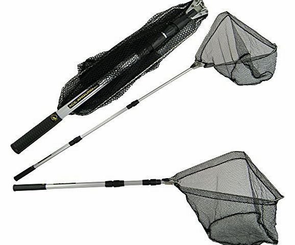 Landing Net 58`` Telescopic Folding Fishing Tele Pole Micro Mesh Trout Salmon Net