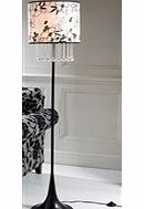 Black Floor Lamp With Black/White Shade