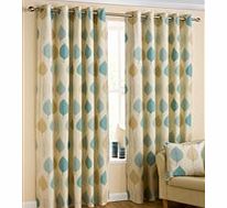 Modern Leaf Lined Eyelet Curtains