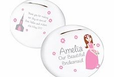 Personalised Fabulous Bridesmaid Moneybox