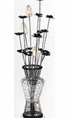 Tall Metal Black Flower Floor Lamp