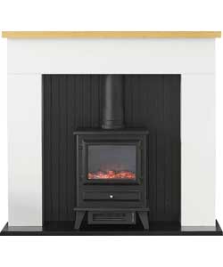 Adams Innsbruck White Electric Fire Suite