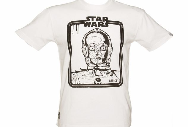 Mens white Star Wars C3-PO Dripping Frame