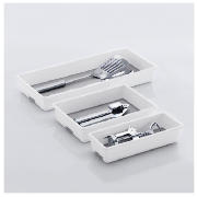 Pack of 3 drawer bins