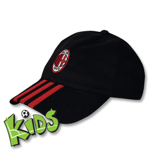 08-09 AC Milan 3 Stripe Cap Boys - Black