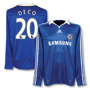 08-09 Chelsea Home L/S Shirt - Players + Deco 20