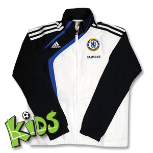 09-10 Chelsea Presentation Jacket - White/Navy/Royal - Boys