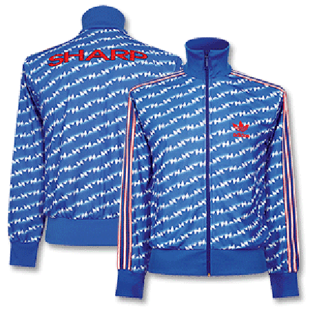 1990 Man Utd Heritage Tracktop - Blue